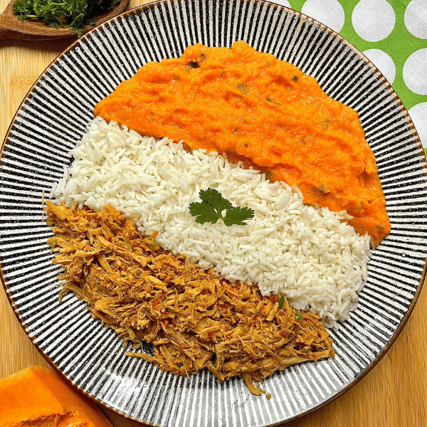 Foto para o site 600 x 600 px -5-2 Pulled Pork with Rice and Butternut Squash Puree(Kcal 397) - Image 1